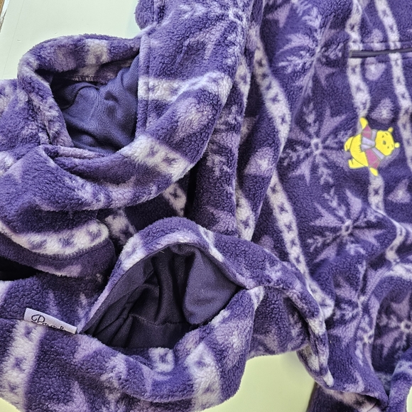 Disney Vintage 2X Pooh Jerry Leigh Purple Zip Winter Winnie The Pooh Pullover - Picture 14 of 16